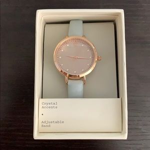 Watch Rose Gold and baby blue strap